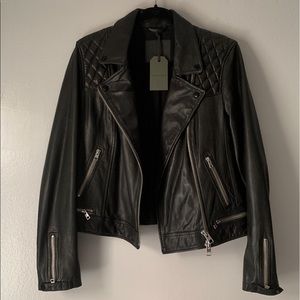 All Saints Conroy Leather Jacket NWT